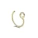 20g Gold and Silver Fake Nose Ring - No Piercing Needed - Handmade Clip-On Faux Hoop
