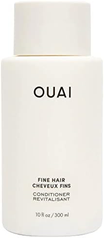 OUAI Fine Conditioner. This Lightweight Conditioner Gives Fine Hair Softness, Bounce and Volume. Made with Keratin and Biotin. Free from Parabens, Sulfates, and Phthalates (10 oz)
