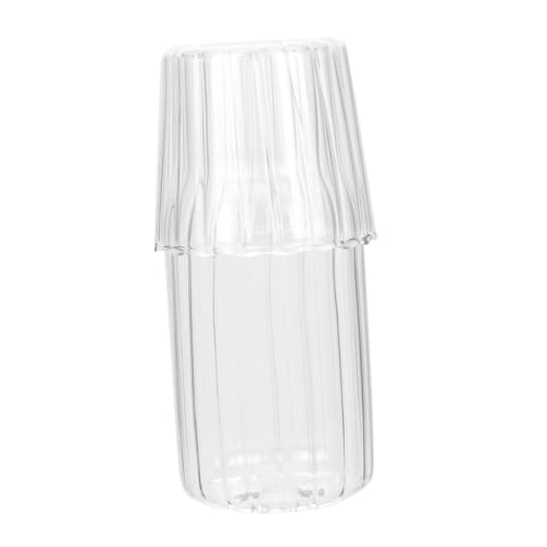 Cabilock 1 Set High Borosilicate Tabletop Carafe and Cup Multi Functional Water Jug for Home Parties and Office for Cold Drinks Juice and Milk