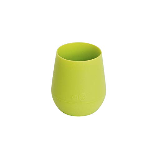 ez pz Tiny Cup (Lime) - 100% Silicone Training Cup for Infants - Designed by a Pediatric Feeding Specialist - 4 months+ - Baby-led Weaning Gear & Baby Gift