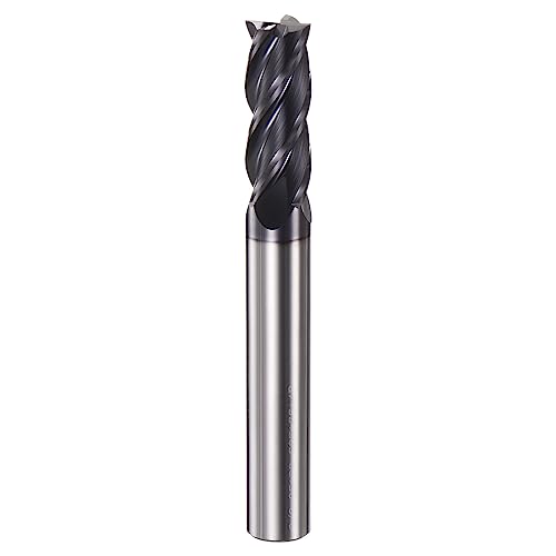 Image of HARFINGTON Square End Mills 3 /8 inch Cutting Dia HRC 60 4 Flutes AlTiN Coating Tungsten Steel Carbide Mill Bit for Hardened Steels