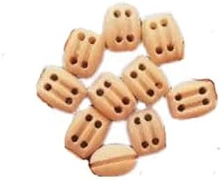 GAWEGM Boxwood Double Block Pulley Ancient Ship Model Luxury Accessories 2 Groove Pulleys Model 10pcs/lot (4mm)