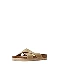 Obermaterial: Leder ESPRIT Damen modischer Tieffußbett Slipper, 290/LIGHT BEIGE, 38 EU
