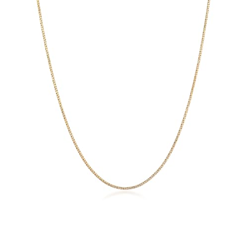 Collier homme argent 925 Kuzzoi chaîne dorée anti-ternissement maille ronde 2mm 45