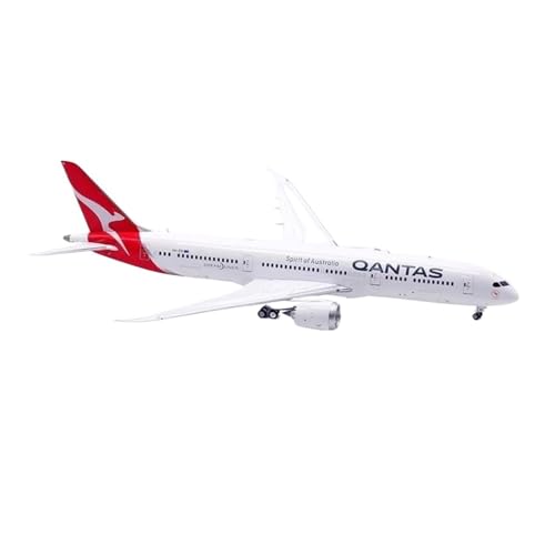 Modelo de avión rojo B787-9 VH-ZNI de aleación 1:200 como adorno estático elegante de interior