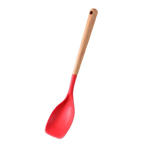 Espátula de silicona, espátula de silicona, espátula para sopa, mango resistente al calor, utensilios de cocina, apto para lavavajillas, multiusos para cocinar, rascar, hornear, palas