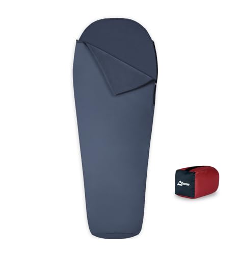 Forro de Bolsa de Dormir Litume Velvet para Clima Frío, Estilo Momia con Cremallera, Añade 14°F