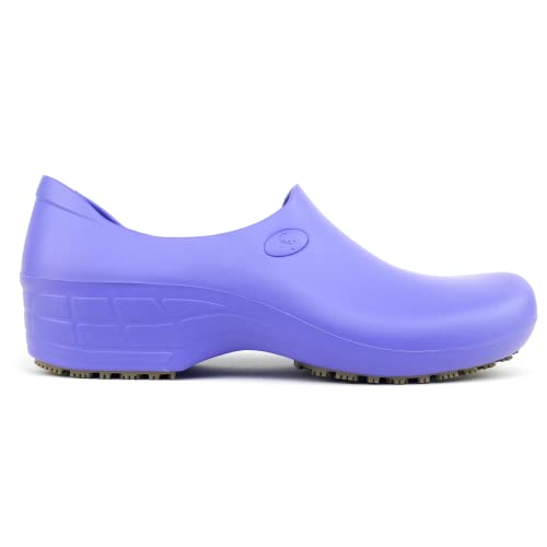 Sticky SSW-US-LLA-8 Nursing Shoes Women - Chefs - Kitchen - Nurses - Clogs for Work - Waterproof Non Slip (Lilac, 8)