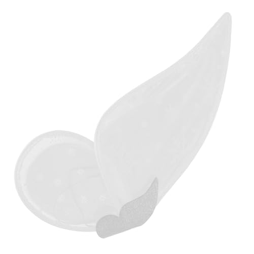 KALLORY Alas de Hadas para Niñas en Blanco Diseño de Copo de Nieve, Ligeras y Fáciles de Guardar para Cosplay y Fiestas Infantiles