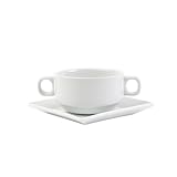Holst Porzellan TC 025 YK Lot de 2 tasses à soupe en porcelaine Blanc canton 0,25 l