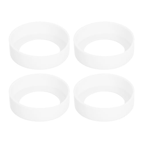 sourcing map 4Pcs Housse de Protection pour Bouteille d'Eau en Silicone, Manchon Antidérapant pour le Fond de La Bouteille, Transparent (65mm)