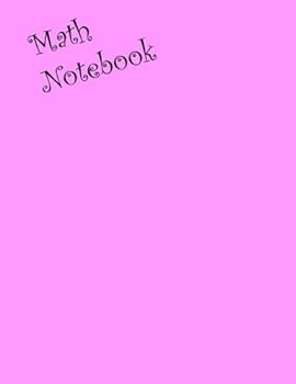 Paperback Math Notebook: Pink Play Book