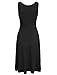 TAM WARE Womens Casual Fit and Flare Floral Sleeveless Dress TWCWD054-D155-BLACK-US M