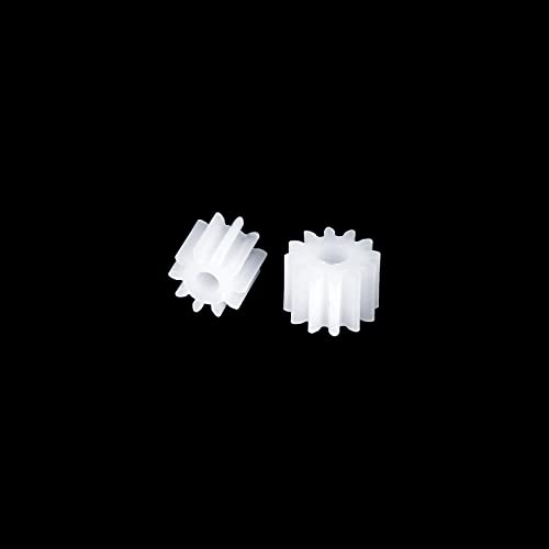 Image of MECCANIXITY Plastic Gear Wheel 10 Teeth 12 Teeth for Motor Gearbox Shaft Pack of 1 Set