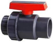 PVC Single Union Ball Valve 3/4-Inch with Threaded End Connector