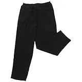 Tenue de travail en cuisine : pantalon noir en polyester-coton de haute qualité, respirant et résistant à l’usure