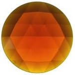 Stained Glass Jewels - 50mm Round Faceted - Dark Amber