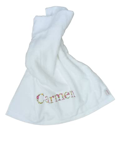 Nenel Toalla de baño Personalizada - Sábana de baño Bordada - Toalla de Ducha con Nombre o Iniciales. (100x150 cm)