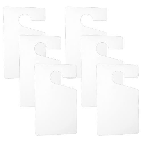 6 PCS Blank Parking Permit Hang Tag, White Parking Passes Hanging for Car 3×5 Inch Plastic Parking Permit Holder for Car Rear View Mirror Passes Stickers Permits