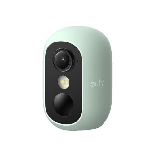 eufy Security eufyCam C35, Wireless Security Camera, Outdoor and Indoor, Magnetic Mount, Colour Night Vision, Subscription-Free On-Device Storage, IP67, Supports Solar Panel, Green