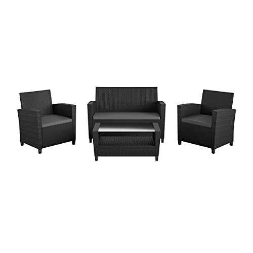 Cosco Outdoor Living 88529Bgye Malmo Patio Set, Black #TOP18