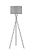 Produktbild Fischer & Honsel | Stehleuchte, Wotan | sandschwarz| Stoffschirm| grau Leinen innen PVC weiß| H: 160,00 cm, D: 68,00 cm| mit Fußschalter| 3x E27 max. 40 Watt | 40388