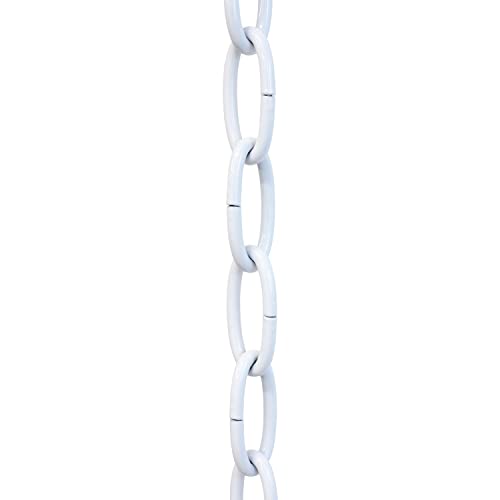 Image of RCH Hardware CH-ST63-U57-WHT Steel Chandelier Chain 3 Gauge, White (1 Foot)