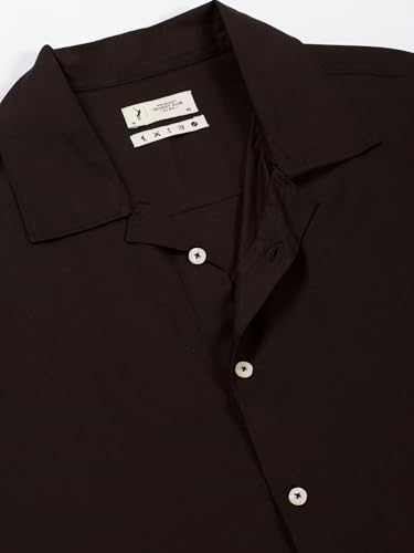 Image of Thomas Scott Men Half Sleeves Camp Collar Oversize Fit Solid Casual Shirt