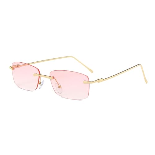 Lunettes de soleil sans monture LVTFCO rectangulaires violet dégradé taille unique pour femmes