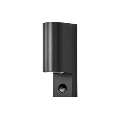 Lindby Outdoor Wall Light Palina dimmable with Motion Detector (Modern) in Black Made of Aluminium (2 Light Sources, GU10) from Wall lamp for Exterior/Interior Walls House Terrace und Balcony