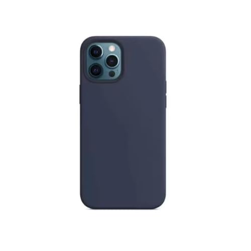 Coque silicone iPhone 12 Pro Max bleu nuit anti-choc et adhérence maximale