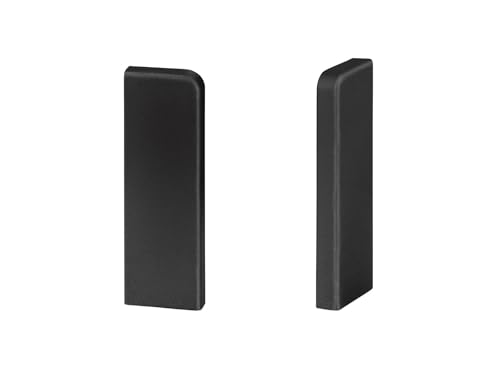 KGM Endstücke für Sockelleiste Modern Anthrazitgrau - Maße: 16x58mm - Sauberes Ende in modernem Design - 2 Stück