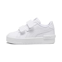 PUMA Girl's Jada Velcro Infant, White/Silver, US 7