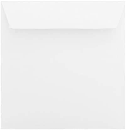 KARTEN24PLUS 160 x 160 mm Square Envelopes 16 x 16 cm 100 g Tab with Adhesive Strip Polar White Pack of 50