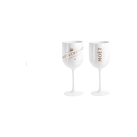 2X Moet & Chandon Ice Imperial Champagner-Glas aus Acryl Champagner Gläser-Set in weiß Weinglas Sektglas Cover