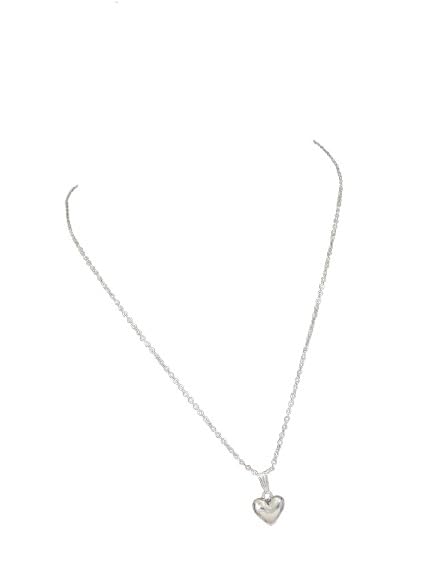 V FASHION JEWELLERY Thin Link Heart Shaped Silver Pendant Necklace Chain For Women and Girls