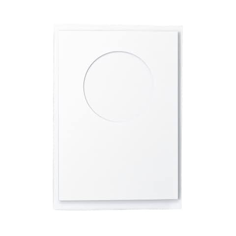 Stitchtastic Round Aperture A6 Cards - White (Pack Of 5) Cover