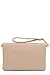 FashionPuzzle Envelope Wristlet Clutch Crossbody Bag with Chain Strap (Nude) One Size