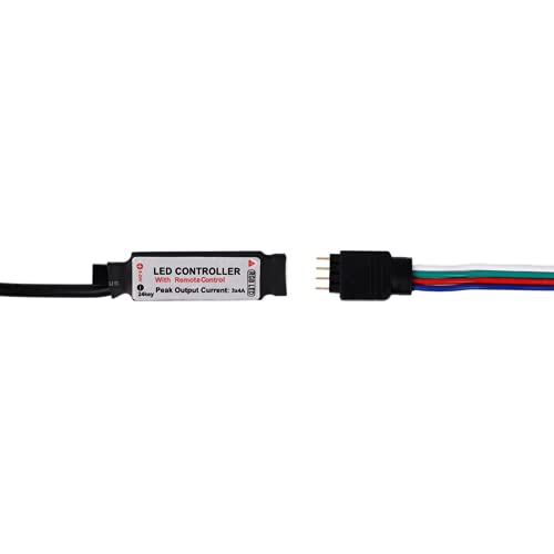 Tira LED RGB 5V 1 metro con control remoto USB miniatura 5