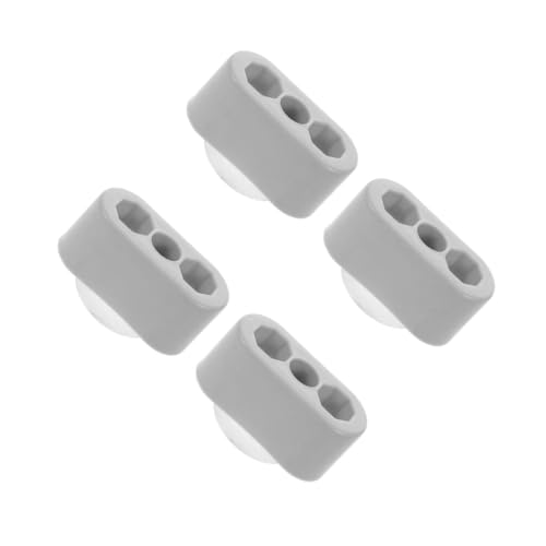 TOYANDONA 4 Piezas Soporte para Valla Infantil Base para Parque de bebé Accesorios para Parque Infantil Placas de succión para bebé ventosas para pequeños el plastico Grey