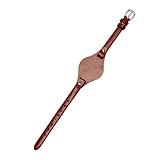 MJMT06 Compatible with ES3077 ES2830 ES3262 ES3060 Fashion Women's Watch Strap Genuine Leather Strap Women's Small Bracelet(Brown Silver)
