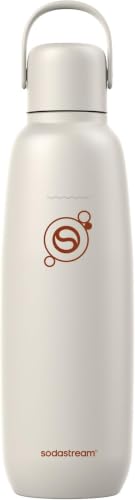 Image of sodastream Fizz & Go Cool, Stainless Steel Carbonated Water Bottle 0.9L, Insulated Metal Bottle for Sparkling Water, Compatible with TERRA, ART, ENSO & More in Sand Beige (Pack of 6)