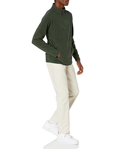 Amazon Essentials Men's Quarter-Zip Polar Fleece Jacket, Forest Green, X-Small #TOP3