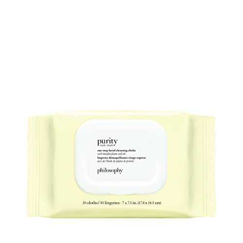 philosophy purity made simple biodegradable cleansing cloths | make up remover wipes