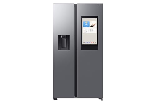 SAMSUNG Bespoke AI Family Hub RS90F66BETEU American-Style Smart Fridge Freezer - Silver