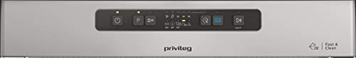 Privileg RUC 2C24 A X Unterbau-Geschirrspüler 60 cm / 14 Maßgedecke/Fast&Clean 28’ / Auto Door/Push&Go/Intensivprogramm/Startzeitvorwahl/Vollwasserschutz, Edelstahl