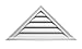 Fypon Decorative Louver Triangle - Brickmould Style | 42" x 21" 12/12 Pitch| TRLV42X21