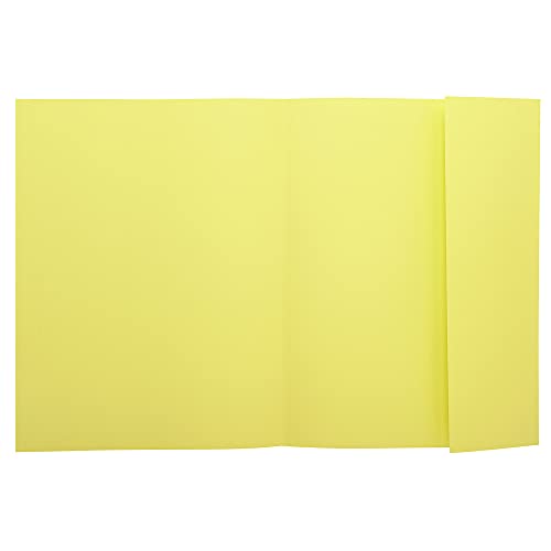 Exacompta - Ref. 339005E - Karton mit 5 Packungen mit je 50 Schnellhefter mit 1 Klappe SUPER 210 g/m² - Pastellfarben - PEFC™ zertifizierte Mappen - Maße: 24 x 32 cm für DIN A4 - Farbe Kanarienrot