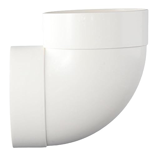 Urjumpea Cotovelo plano de PVC, duto de ar de 90 graus, cotovelo de ventilação, conector redondo