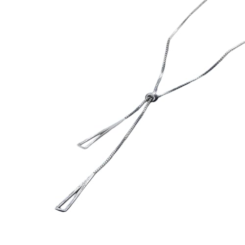 Collier pendentif triangle en métal style charme Y lariat pour accessoires de mode féminins